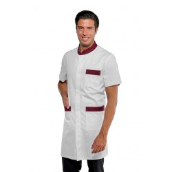 Camice Dover Bianco+Bordeaux