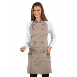 Apron ASSUAN Taupe + Mud Color 65% Pol. 35% Cot. ISACCO 037335
