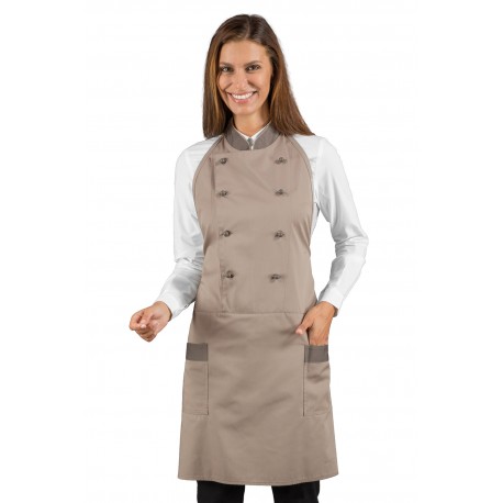 Apron ASSUAN Taupe + Mud Color 65% Pol. 35% Cot. ISACCO 037335