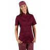 GIACCA LADYCHEF manica corta BURGUNDY 65% Pol. 35% Cot. ISACCO 057503M