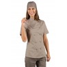GIACCA LADYCHEF manica corta TORTORA 65% Pol. 35% Cot. ISACCO 057535M