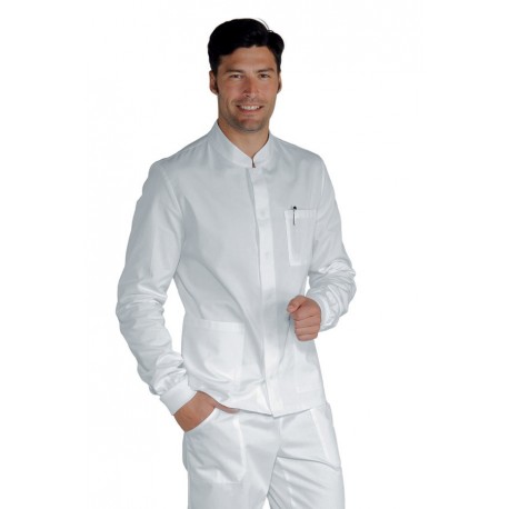 Tunic CORFÙ Knitted wrist SUPER STRETCH White 97% COTTON  3% SPANDEX ISACCO 055078P