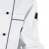 Giacca grand chef Bianca ISACCO 059100 - Tasca sul petto e taschino porta penna	