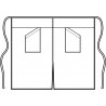 Grembiule versailles con spacco lincoln ISACCO 114219