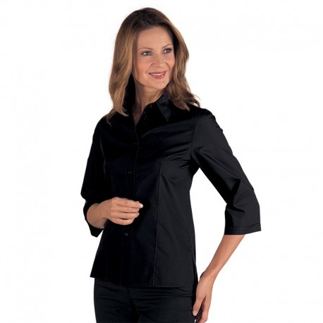 Camicetta tenerife stretch 3/4 nera ISACCO 025401T - 