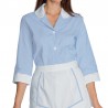 Camice lipari rigatino Azzurro ISACCO 007362 - 
