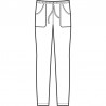 Pantalone con elastico s. Dry Bianco ISACCO 044300 - Fronte