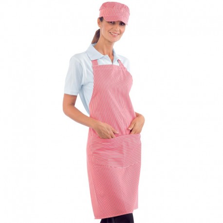 Grembiule bar pettorina r. Rossa ISACCO 087011 - 