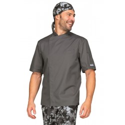 GIACCA CUOCO BILBAO MEZZA MANICA GRIGIO 65% POLIESTERE  35% COTONE - ISACCO 059312M