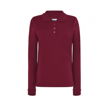 Polo regular LADY manica lunga Burgundy