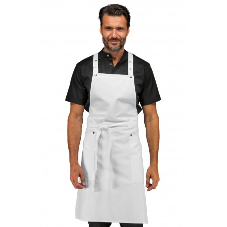 GREMBIULE WATSON BIANCO 100 % COTONE - ISACCO 088700