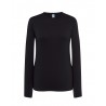 T-shirt donna Regular lady nera Manica Lunga