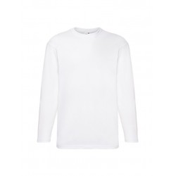 T-shirt valueweight Bianca Manica Lunga