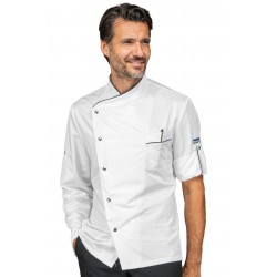 Giacca Cuoco Manhattan Superdry Bianco + Codino Nero 100% Poliestere  Superdry Microfibra ISACCO 059730