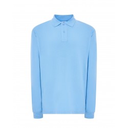 Polo regular manica lunga Sky Blu