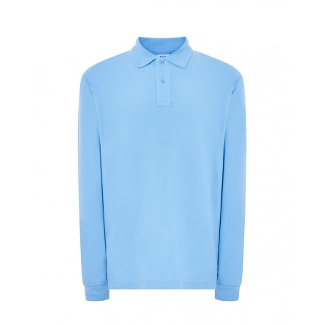 Polo regular manica lunga Sky Blu