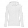 Felpa Cappuccio Leggera Donna Bianca
