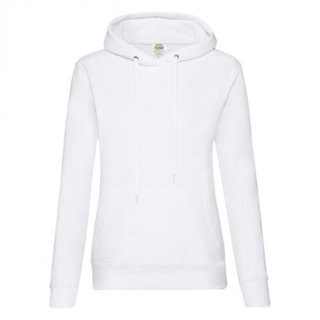 Felpa Cappuccio Donna Bianca