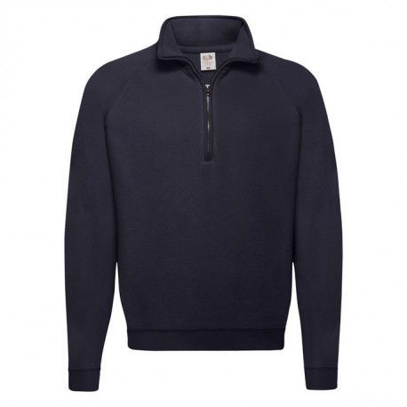 Felpa Collo Zip Blu Notte