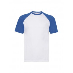 T-SHIRT BASEBALL M/C BIANCO ROYAL