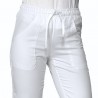 Pantalone con elastico Bianco Cotone ISACCO 044000 - 