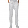 Pantalone Slim Zip Unisex Bianco 100 % Cotone ISACCO 043600