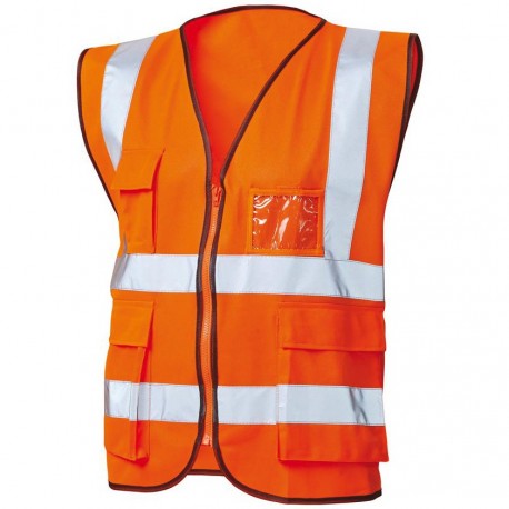 Gilet Alta Visibilità Arancione Fluo