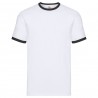 T-shirt ringer bianco con profili neri