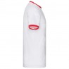 T-shirt ringer bianco con profili rossi
