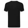 T-shirt ringer nera profilo bianco
