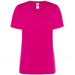 Regular lady v-neck fucsia