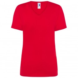 Regular lady v-neck rossa