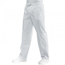 Pantalone con elastico Bianco Cotone ISACCO 044000 - 