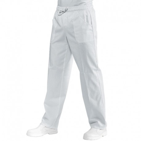 Pantalone con elastico Bianco Cotone ISACCO 044000 - 