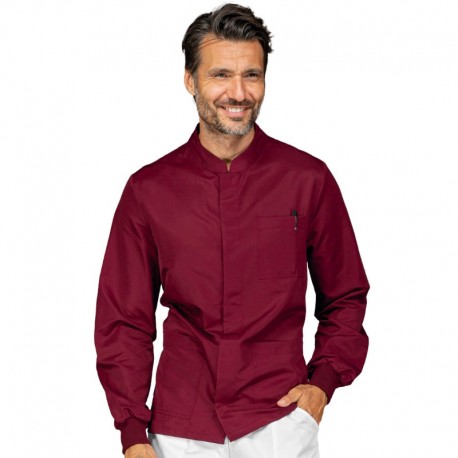 Kasack Corfù Gestrickte Bündchen Bordeaux 65% Polyester - 35% Baumwolle ISACCO 055003P