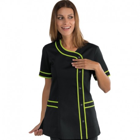 Casacca brasilia nero profili verde mela