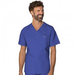 Kasack ZUOZ kurze Ärmel Himmelblau 100 % COTTON ISACCO 041206M