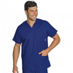 Casacca collo a v 125gr pol/cot blu ISACCO 045022 - 
