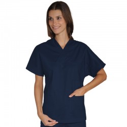 Casacca Collo A V   Blu