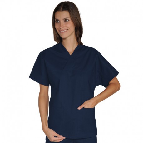 Casacca Collo A V   Blu