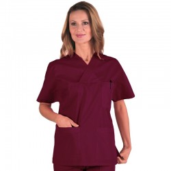 CASACCA COLLO A V POL/COT BORDEAUX