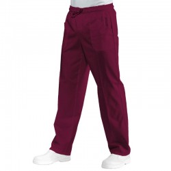 Pantalone c/elastico Pol/Cot. 125 bordeaux ISACCO 044203
