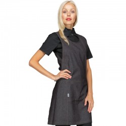 Tunic PAPEETE LONG BLACK JEANS 100 % Cotton - ISACCO 013541