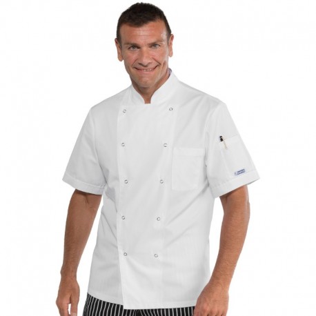 Giacca cuoco bianco bottoni a pressione m/m